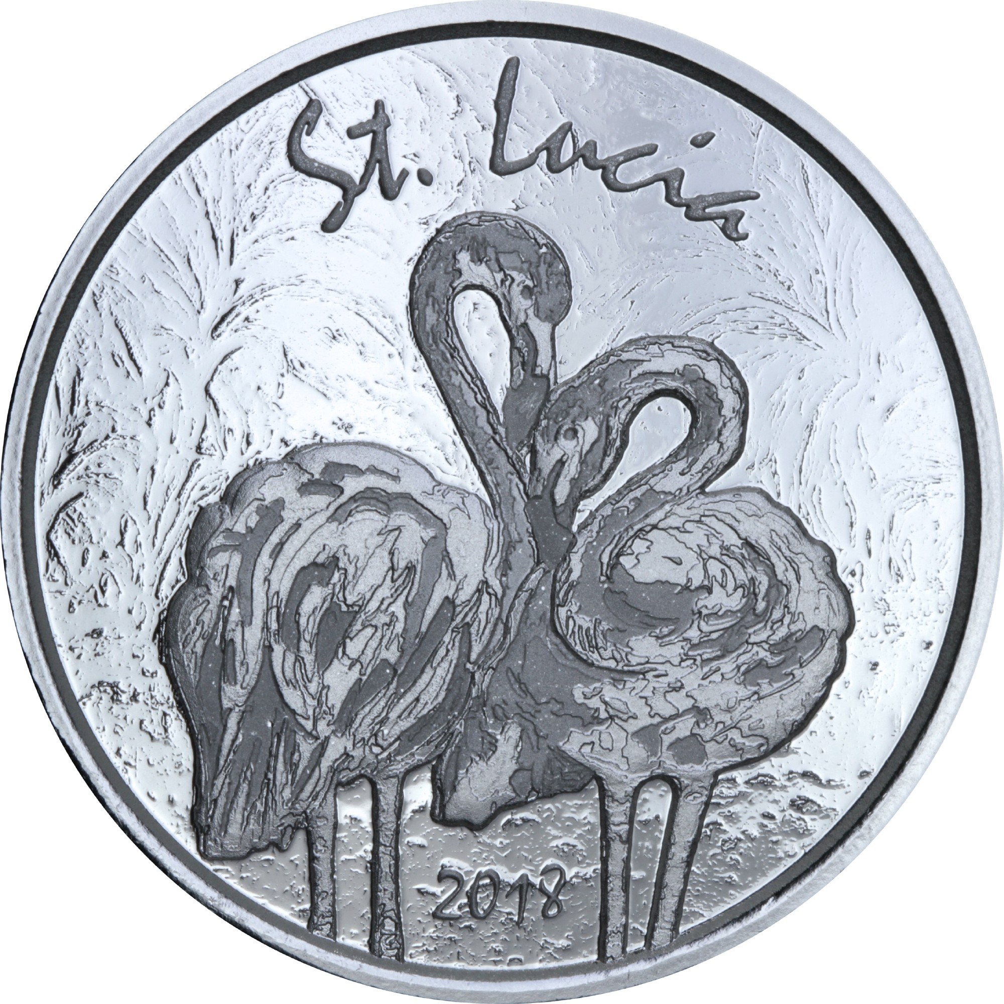 Серебряная монета 1oz Сент-Люсия 2 доллара 2018 Сент-Люсия (29127597) 0