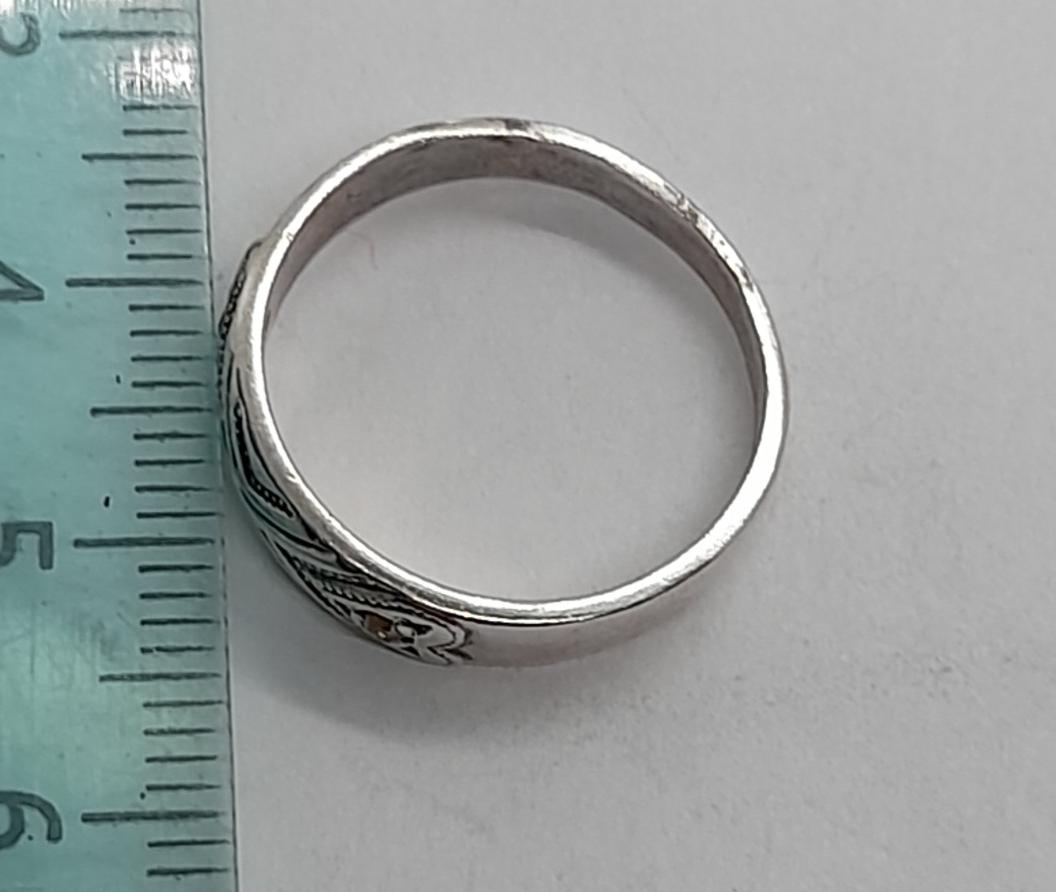 Серебряное кольцо с цирконием (31765084) 5