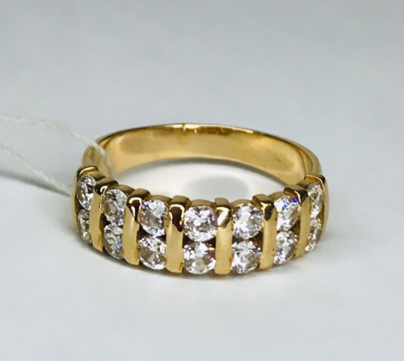 Кольцо из красного золота с цирконием (29957836) 2