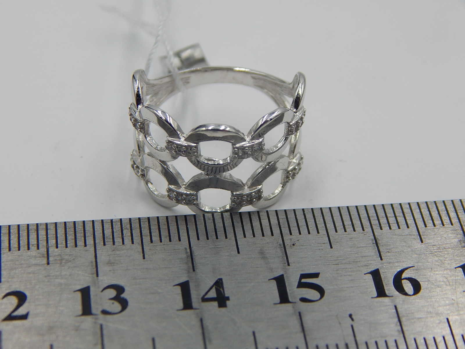 Серебряное кольцо с цирконием (30872272) 1