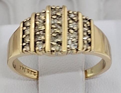 Кольцо из желтого золота с бриллиантом (-ми) (32446195)  0