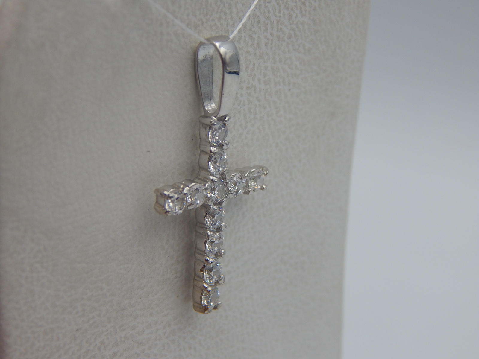 Срібний підвіс-хрест із цирконієм (30532808) 1