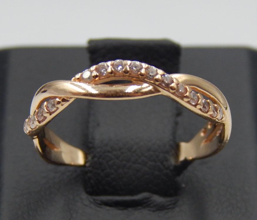 Кольцо из красного золота с цирконием (32421873) 0