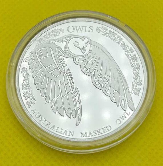 Серебряная монета 1oz Совы: Австралийские Маски 5 долларов 2022 Токелау (29244009) 0