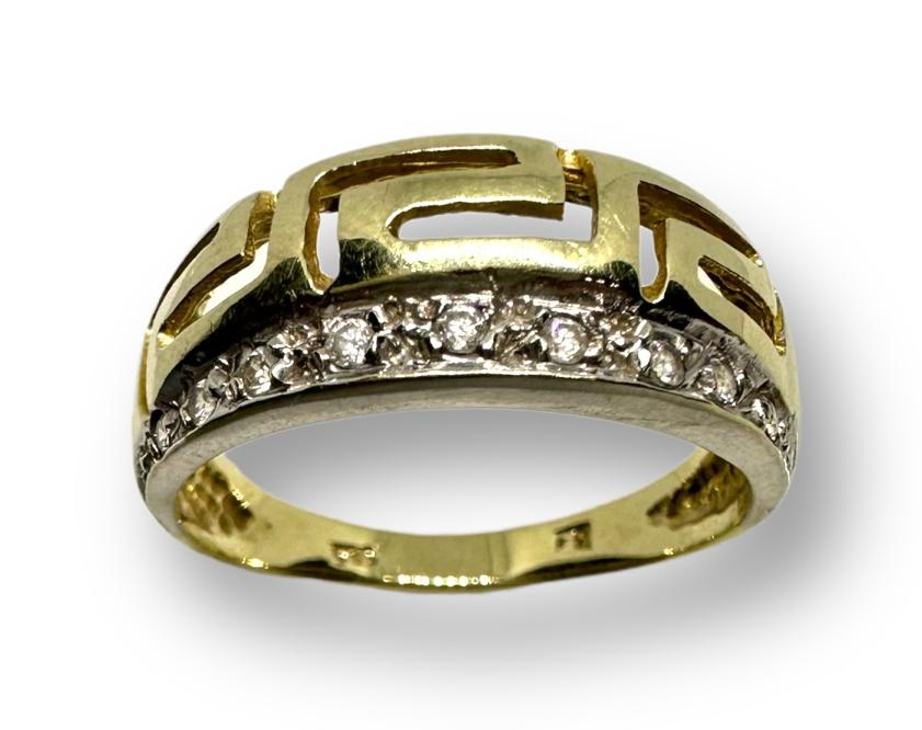 Кольцо из желтого и белого золота с цирконием (29569881) 0