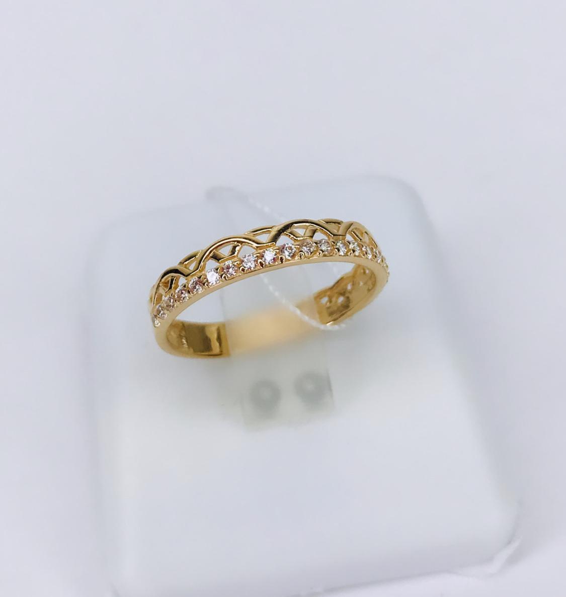Кольцо из красного золота с цирконием (33967146)  2