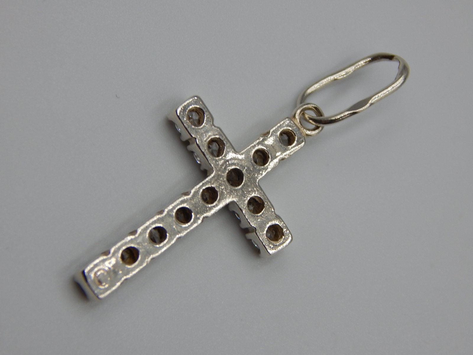 Срібний підвіс-хрест із цирконієм (32565929) 2