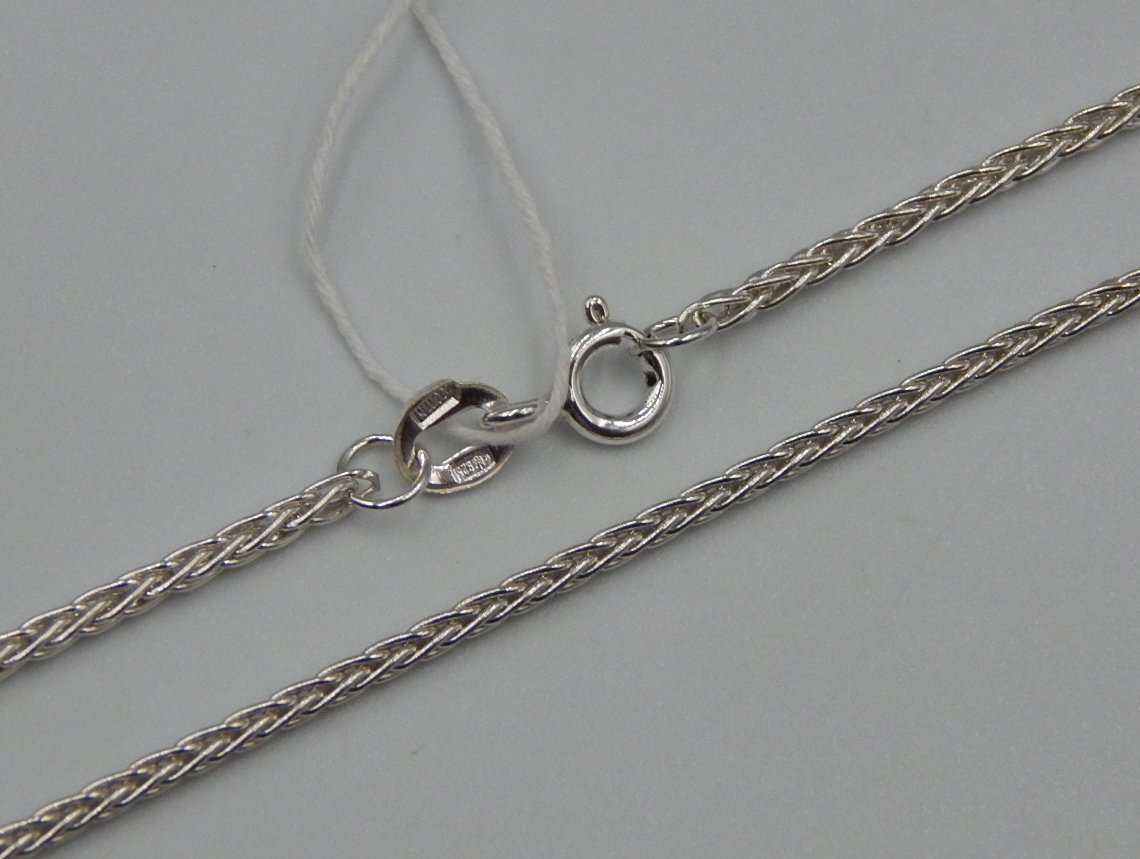 Серебряная цепь с плетением Колосок (32300465) 0