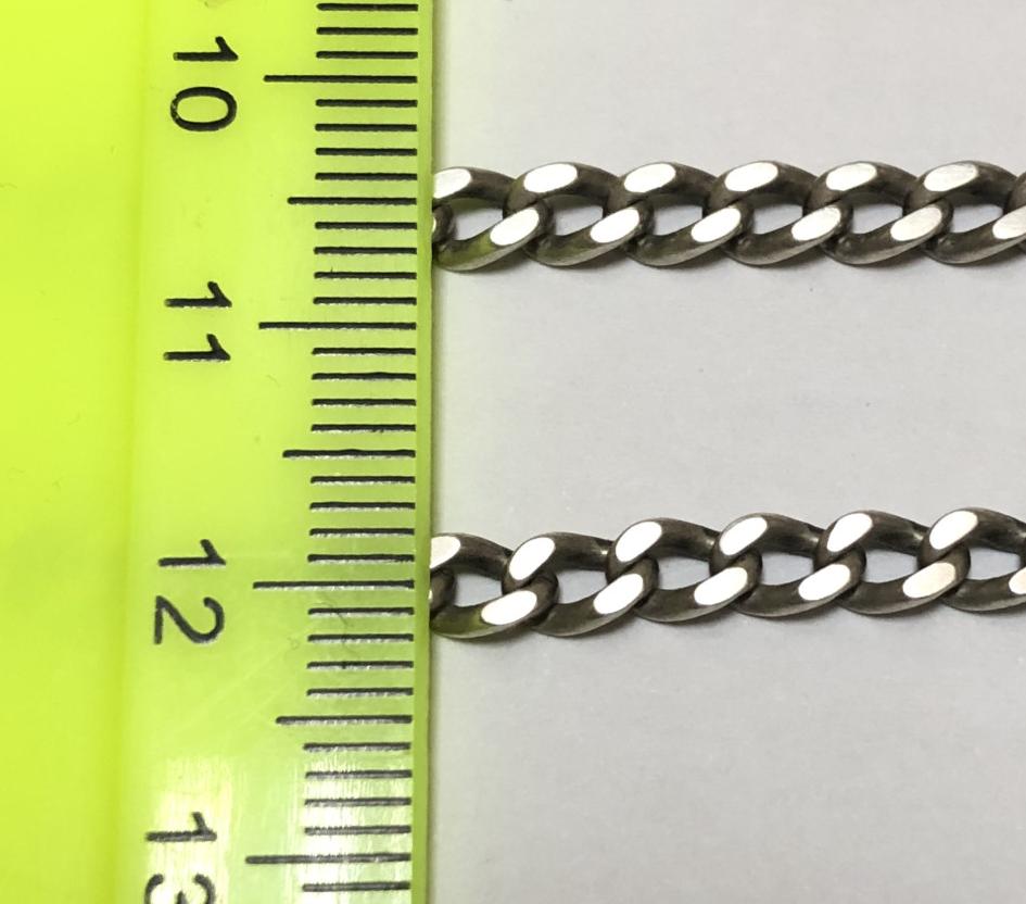 Срібний ланцюг з плетінням панцирне (33460511) 2