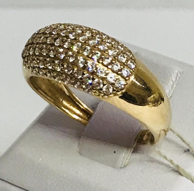 Кольцо из красного золота с цирконием (29782596) 2