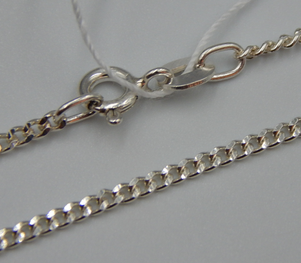 Серебряная цепь с плетением панцирное (32573400) 0