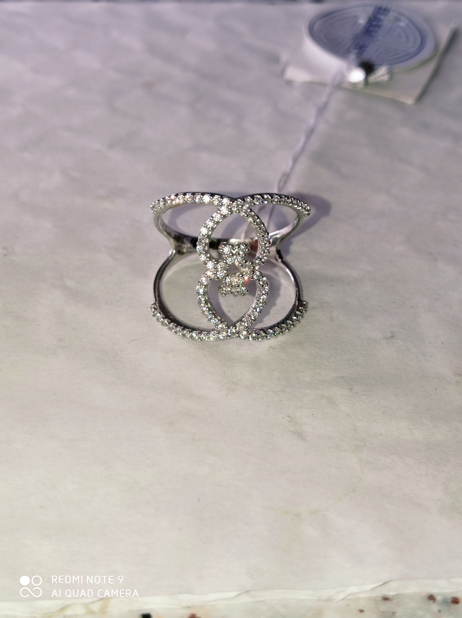 Серебряное кольцо с цирконием (15470703) 1