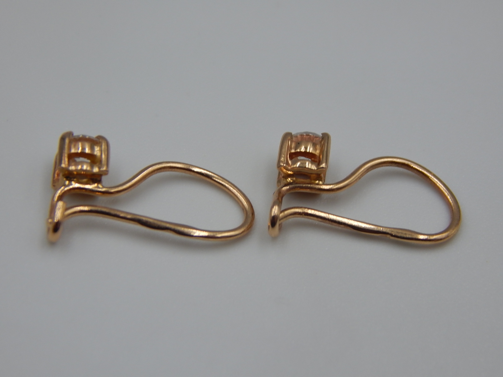 Сережки з червоного золота з цирконієм (33470121) 1