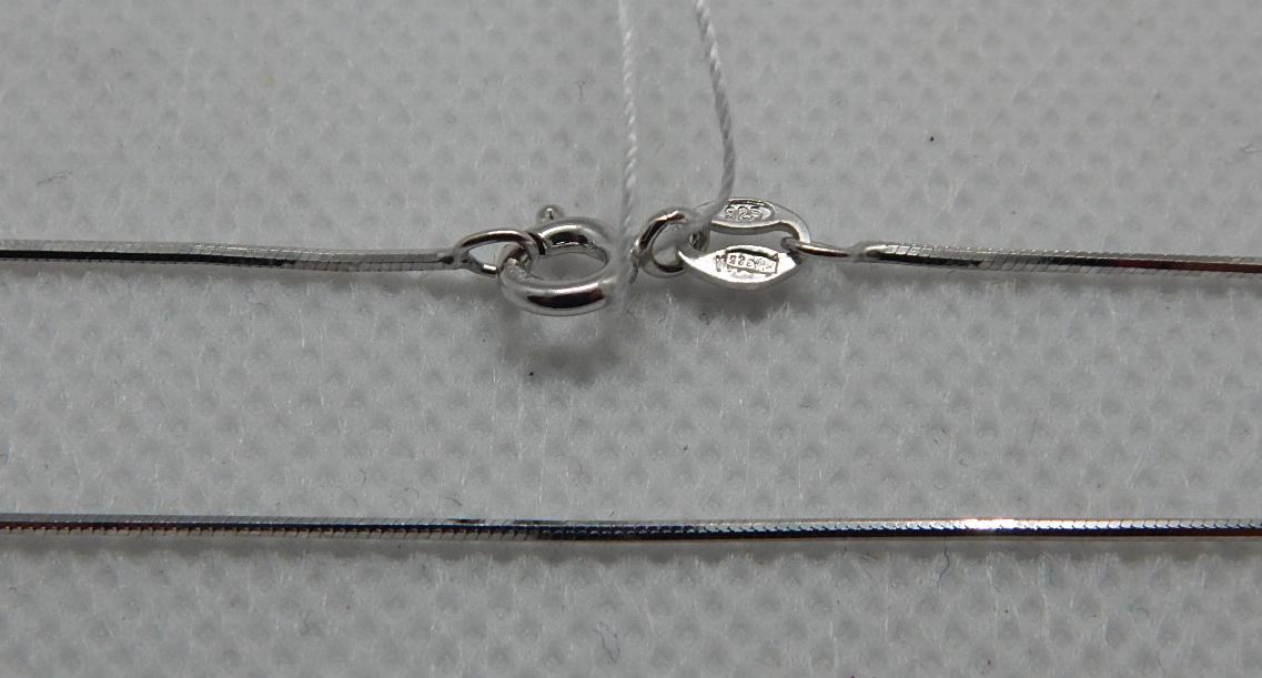 Серебряная цепь с плетением Снейк (30631105) 0