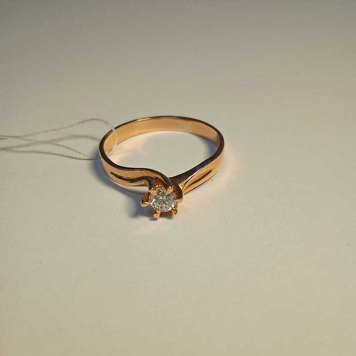 Кольцо из красного золота с бриллиантами (27417394) 1
