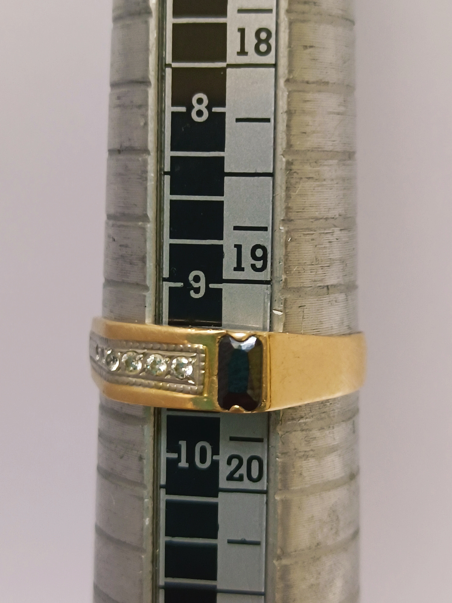 Перстень із червоного та білого золота з цирконієм (33669129) 3