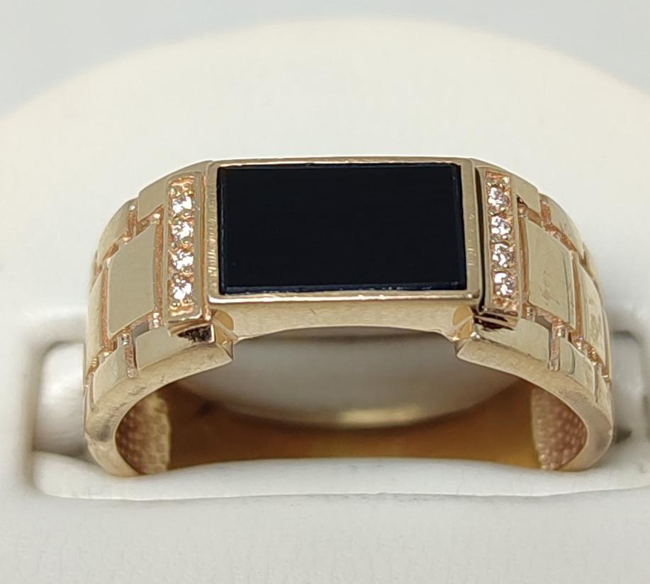 Перстень из красного золота с цирконием (33672012)  1