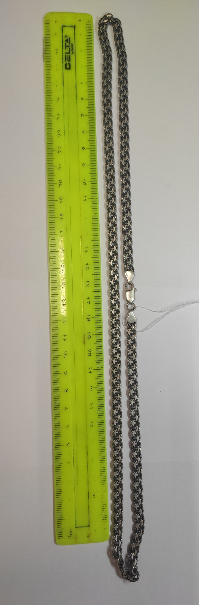 Серебряная цепь с плетением Бисмарк (33893996) 3