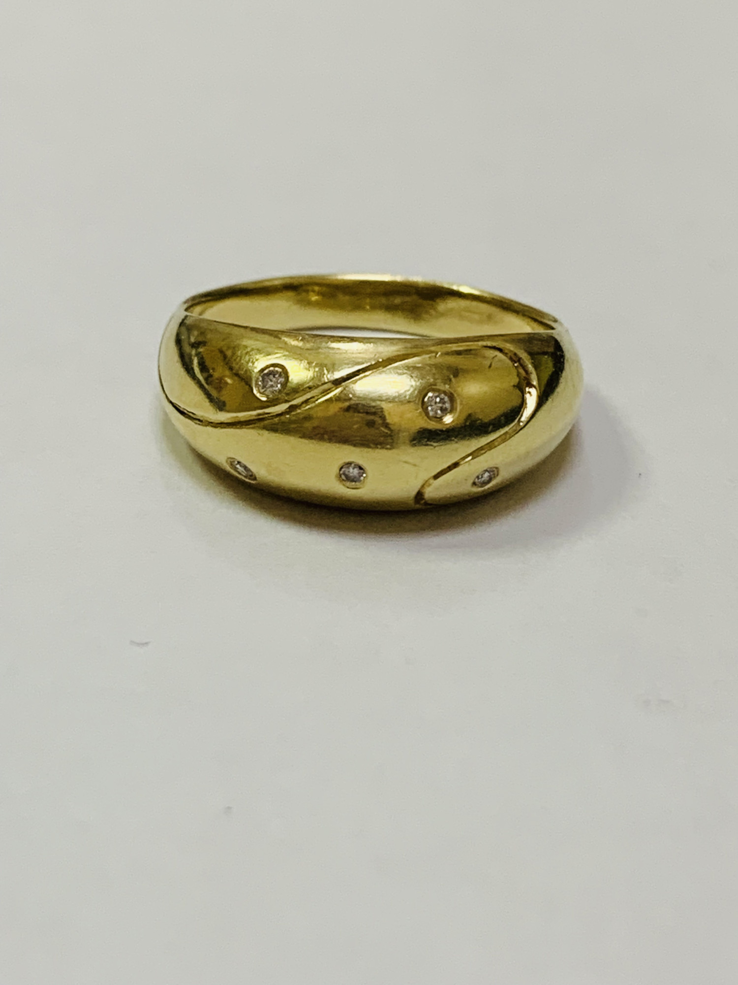 Кольцо из желтого золота с бриллиантом (-ми) (33272373)  2