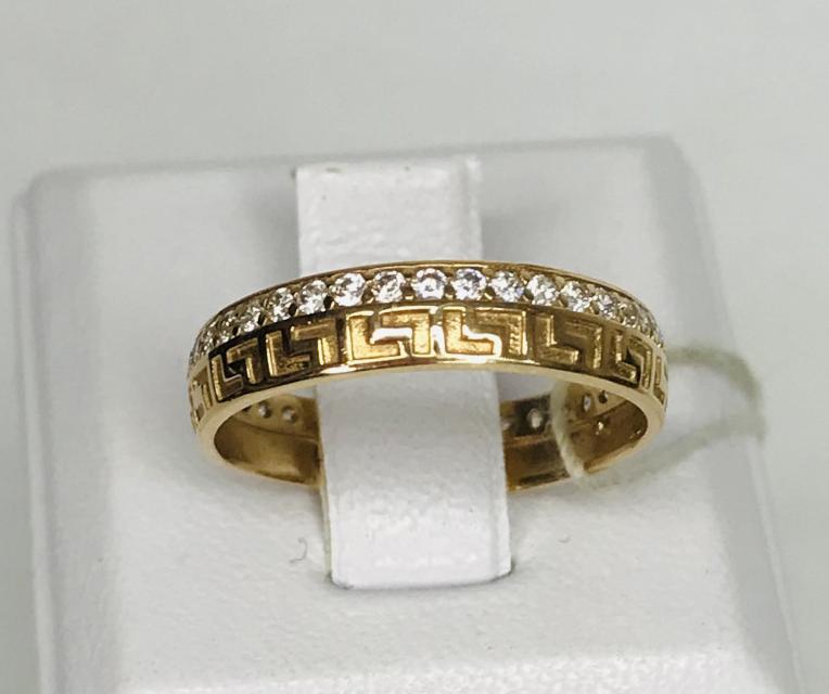 Кольцо из красного золота с цирконием (29958073) 0