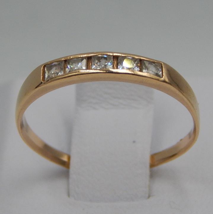 Кольцо из красного золота с цирконием (33684222) 0
