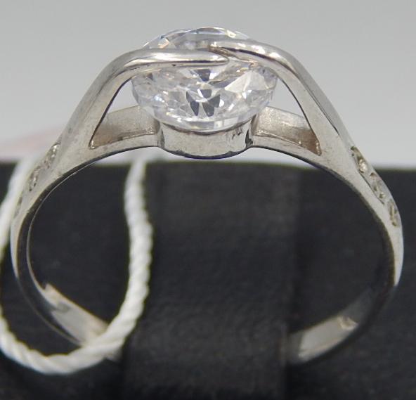 Серебряное кольцо с цирконием (28353546) 0