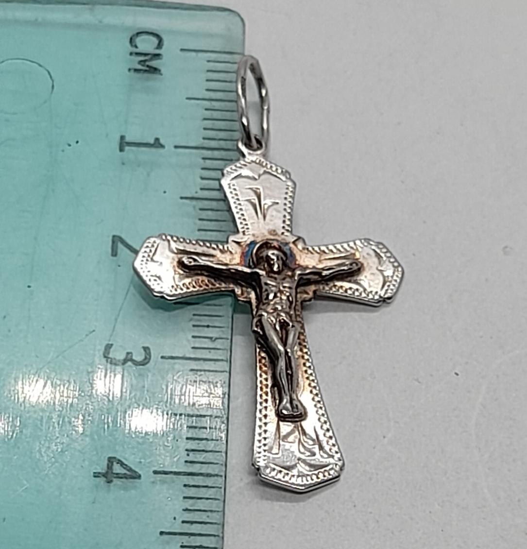Срібний підвіс-хрест (31805487) 3