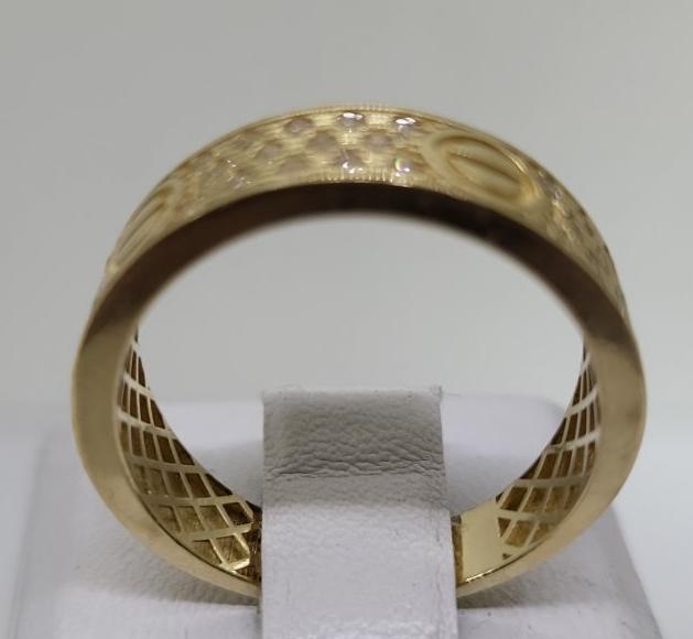 Кольцо из желтого золота с цирконием (33750217) 2