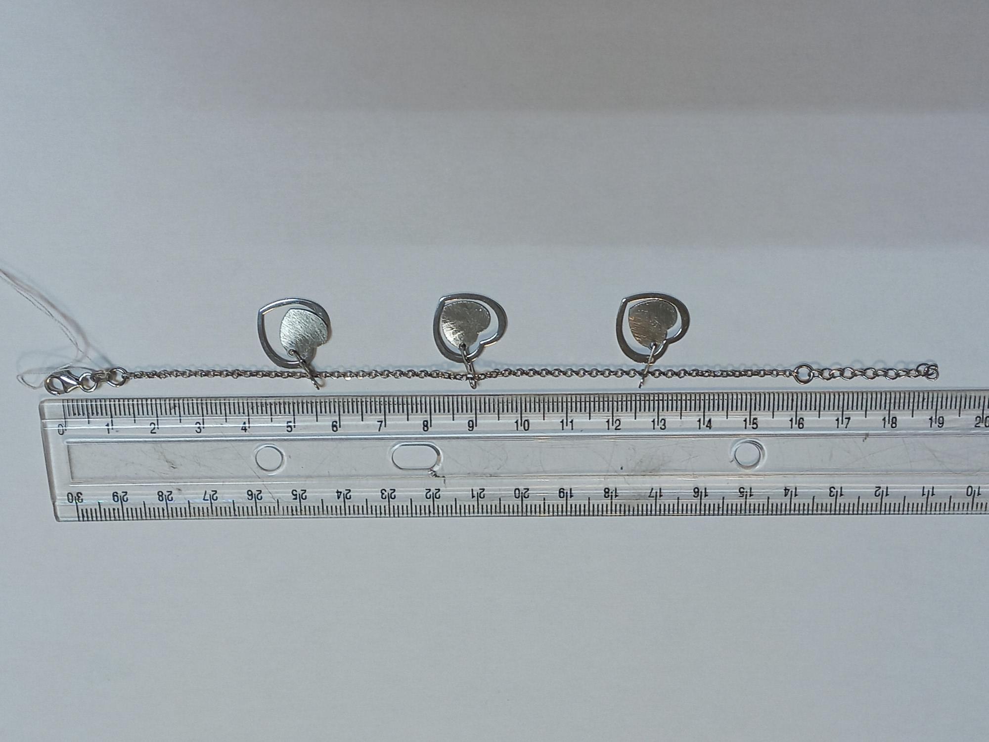 Срібний браслет з підвісами (33740122) 1