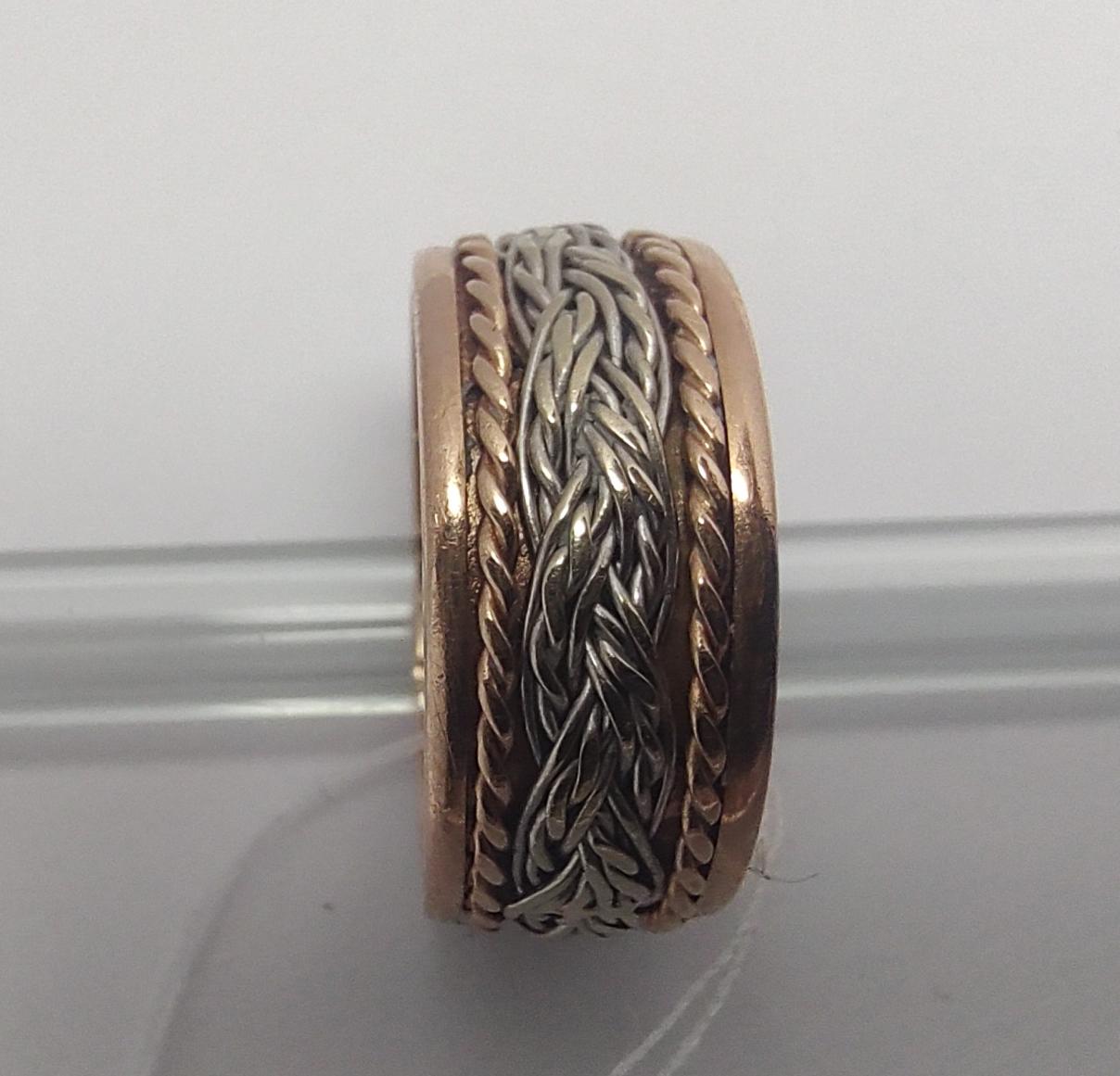 Обручальное кольцо из красного и белого золота (33819816) 1