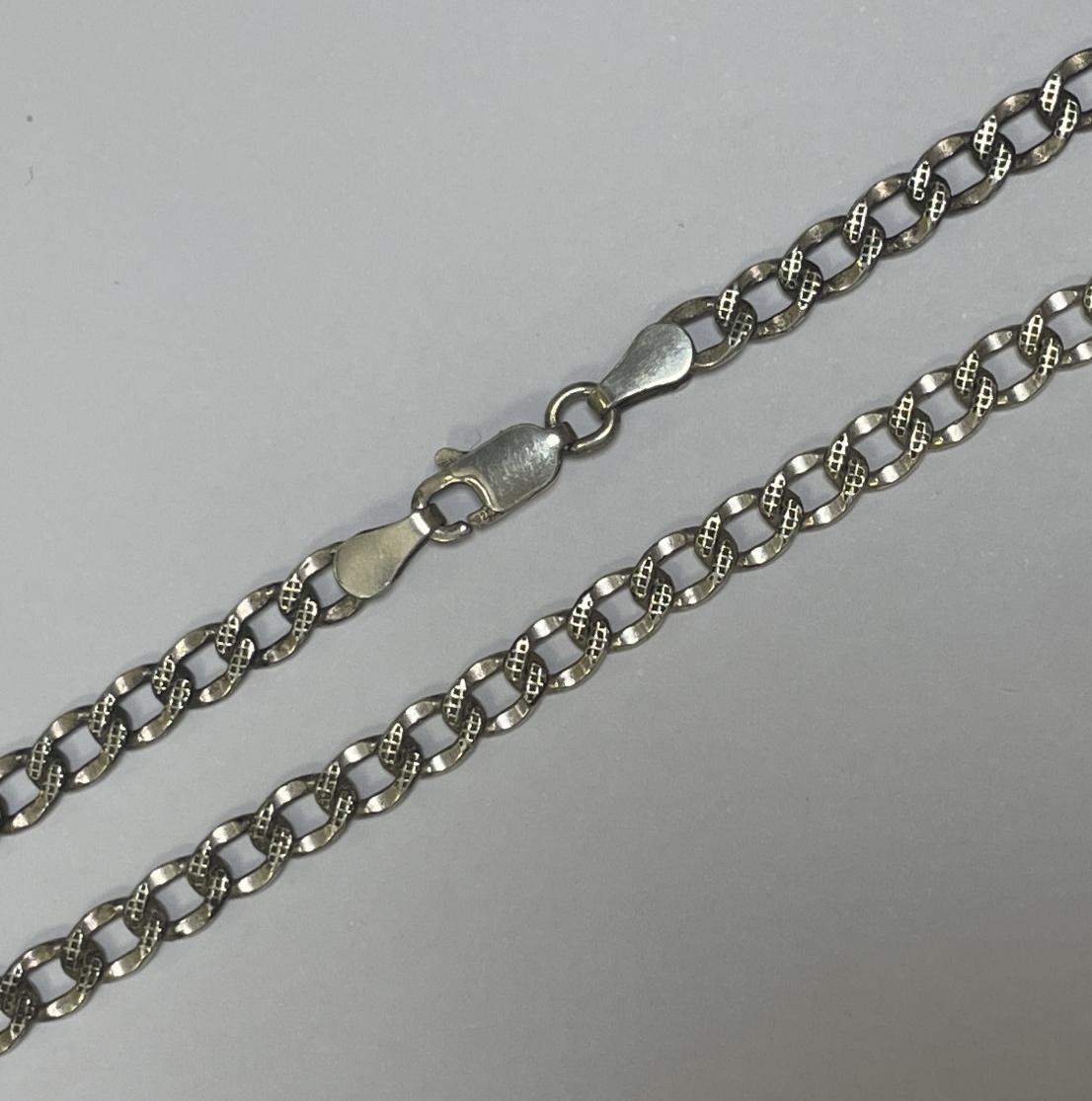 Серебряная цепь с плетением Панцирное (33633256) 0