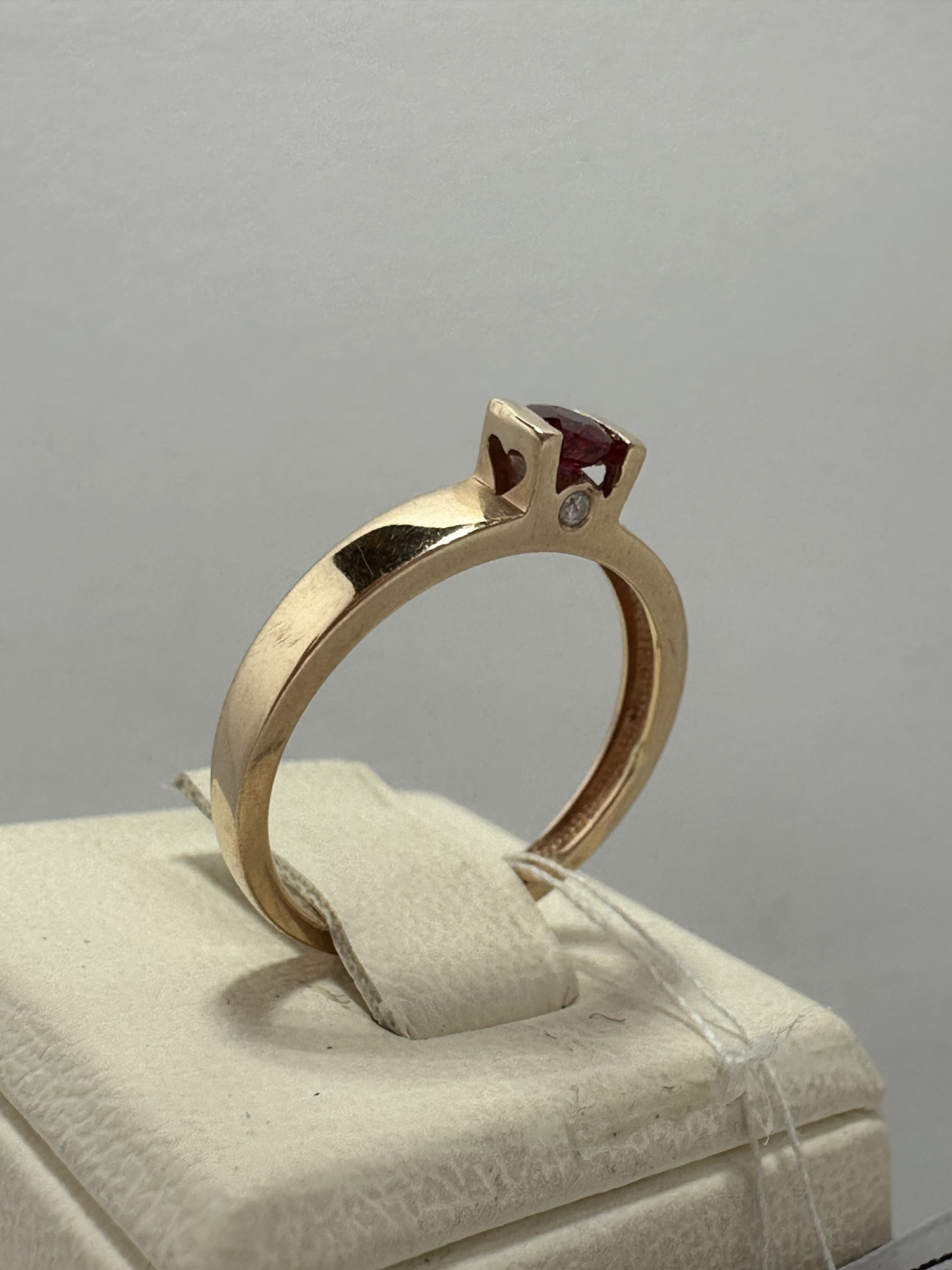 Кольцо из красного золота с рубином и бриллиантом (-ми) (33739742) 2