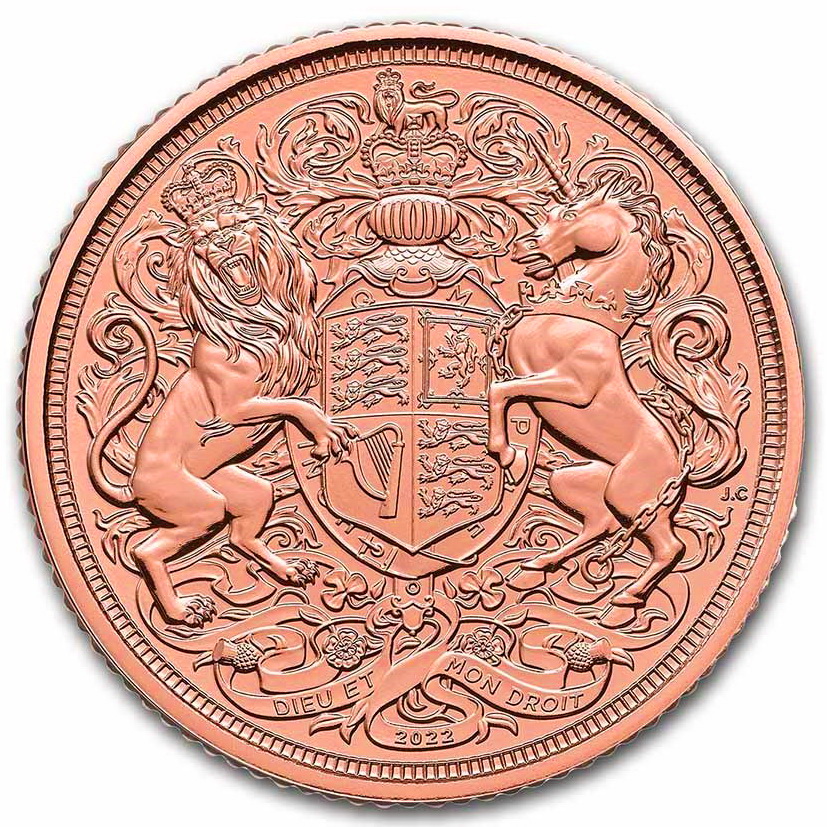 Золотая монета Соверен Карла III «Мемориал» 2022 Великобритания (31805315) 1