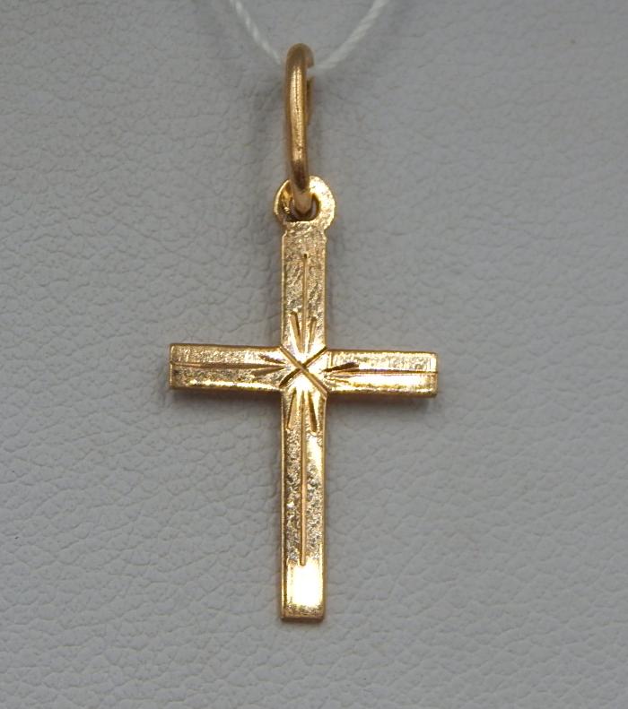 Подвес-крест из красного золота (33647140)  1