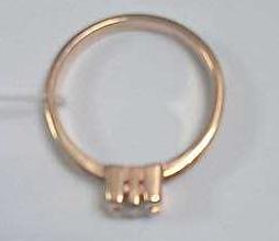 Кольцо из красного золота с бриллиантом (-ми) (27417621) 1