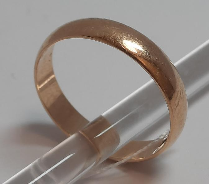 Обручальное кольцо из красного золота (33671866)  0