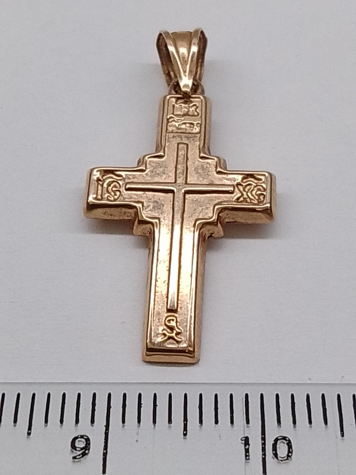 Підвіс-хрест з червоного золота (32248878) 2