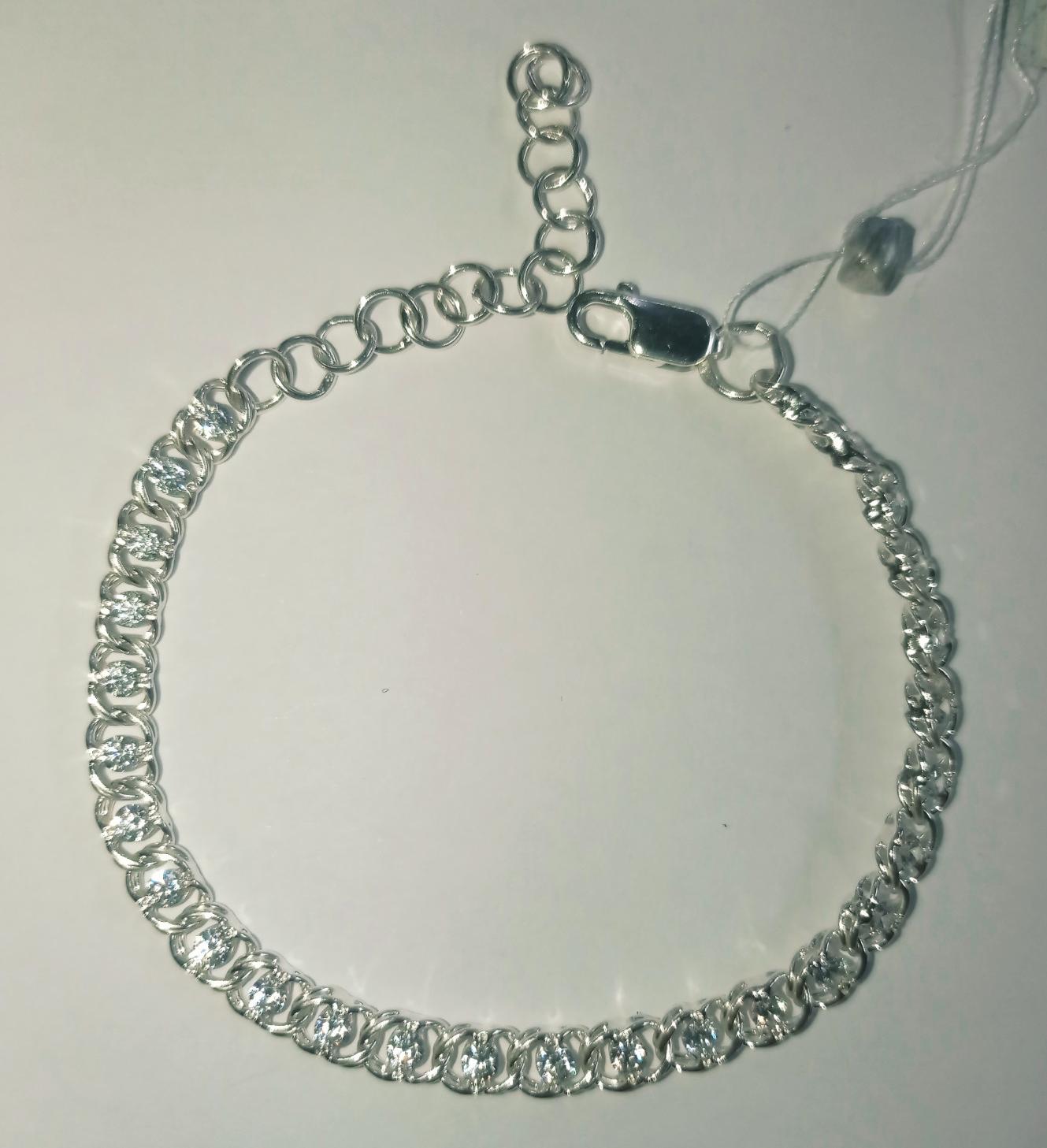 Срібний браслет із цирконієм (28574850) 0