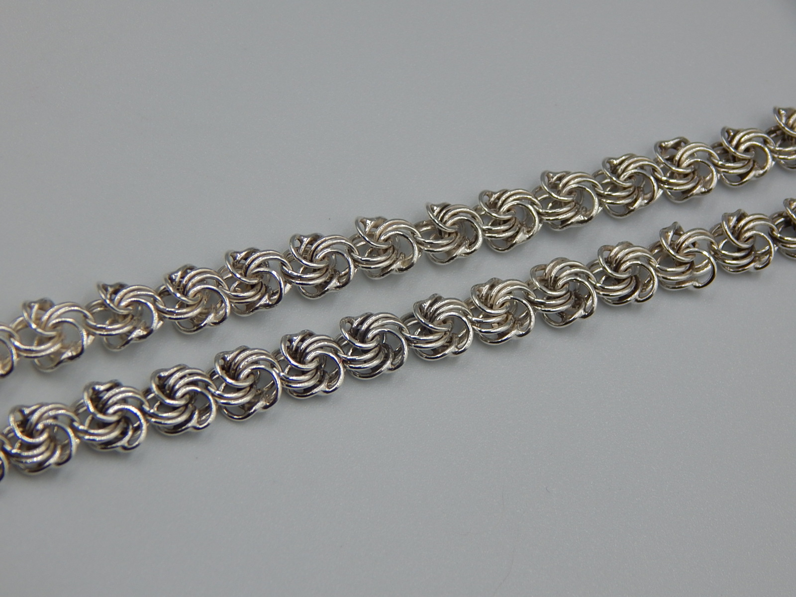 Срібний ланцюг з плетінням Трояндочка (32113600) 1