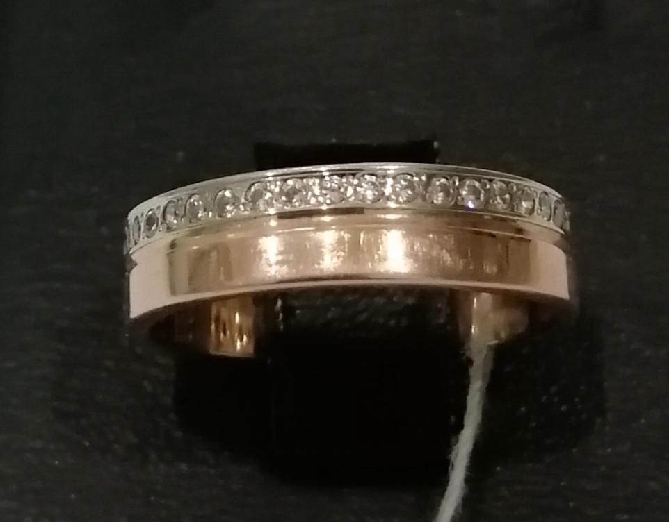 Кольцо из красного и белого золота с цирконием (28295141) 0