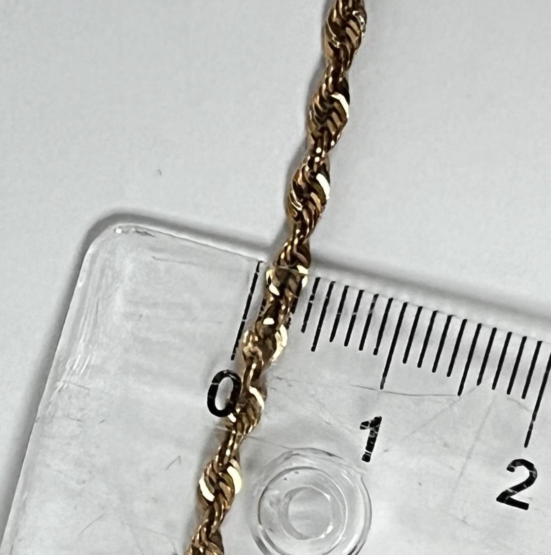 Ланцюжок з червоного золота з плетінням мотузочок (33932001) 2