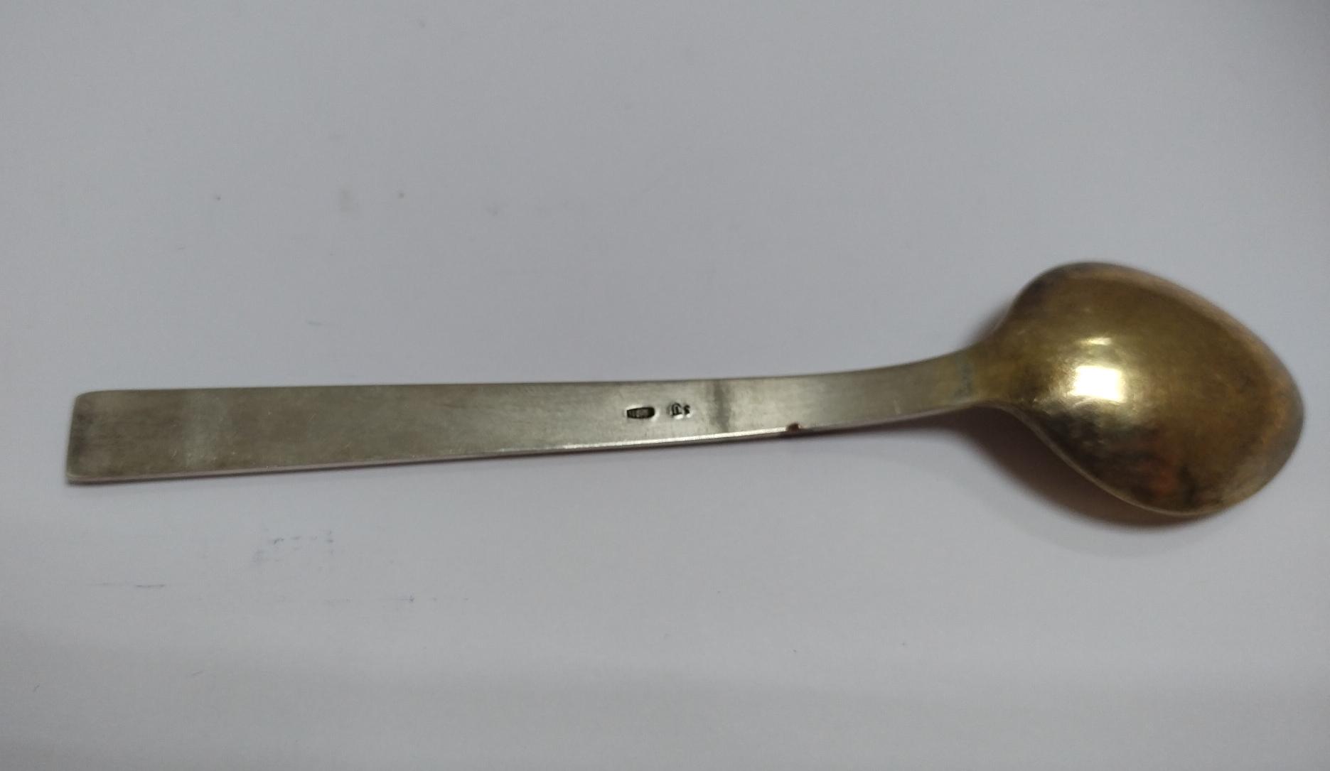 Серебряная ложка с позолотой (33796480) 3