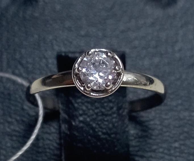 Серебряное кольцо с цирконием (28622836) 0