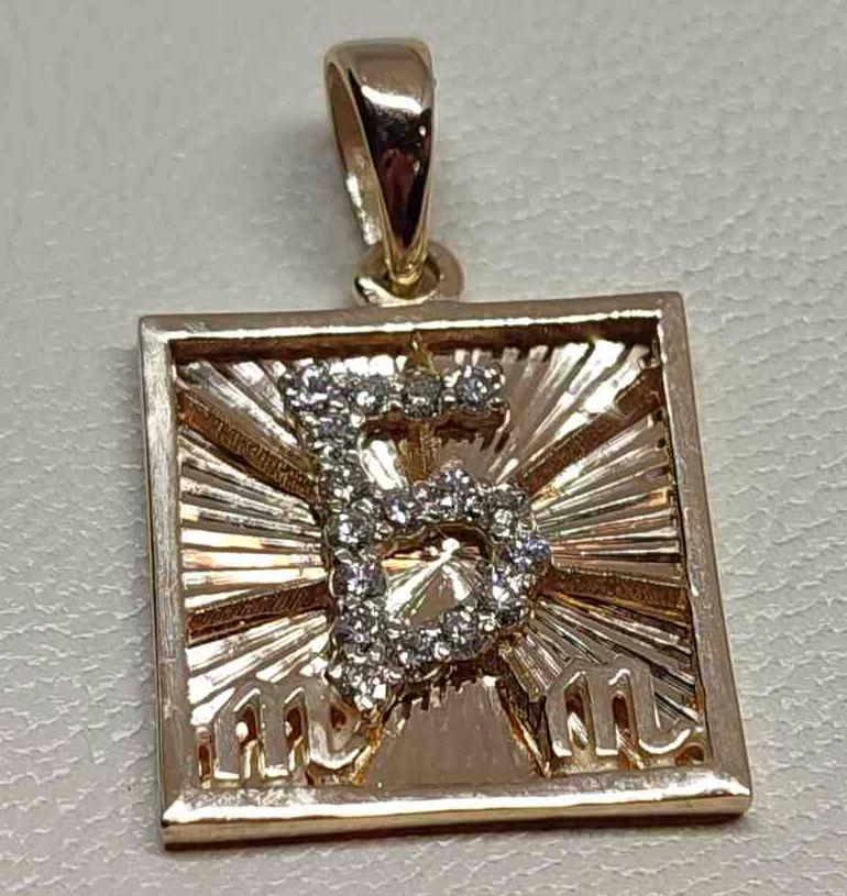 Кулон із жовтого золота з діамантом (-ми) (28324522) 0