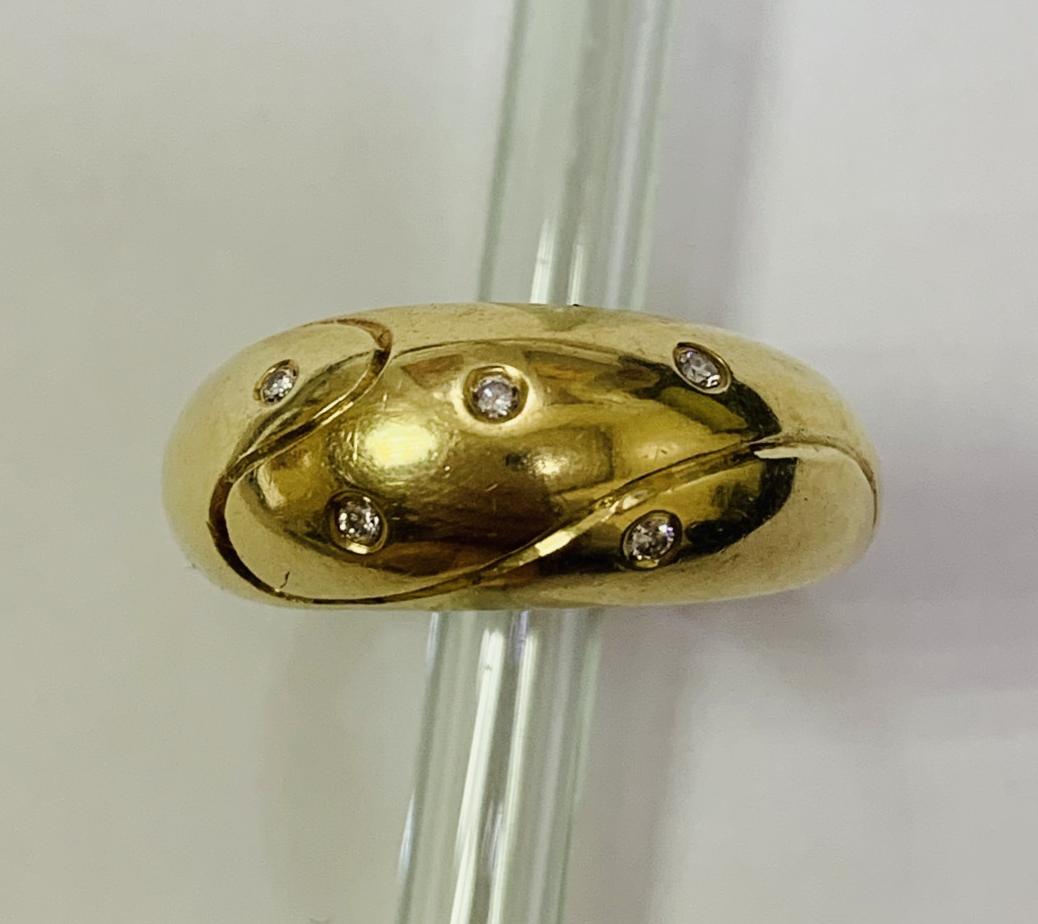 Кольцо из желтого золота с бриллиантом (-ми) (33272373)  0