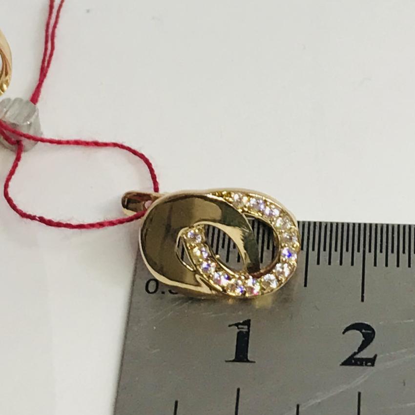 Сережки з червоного золота з цирконієм (30757821) 3