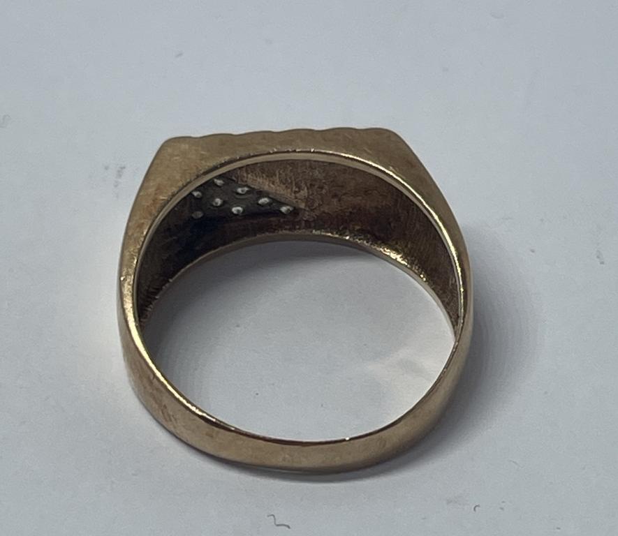 Перстень из красного и белого золота с цирконием (33809607) 2