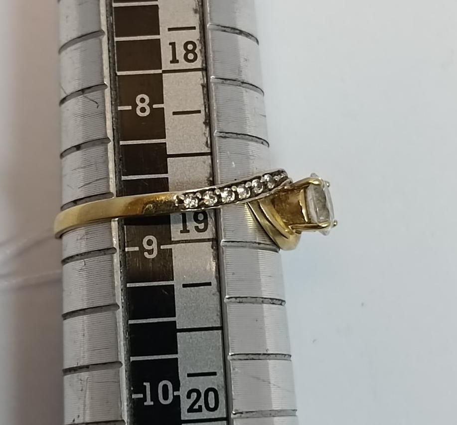 Кольцо из желтого золота с цирконием (33822058) 4