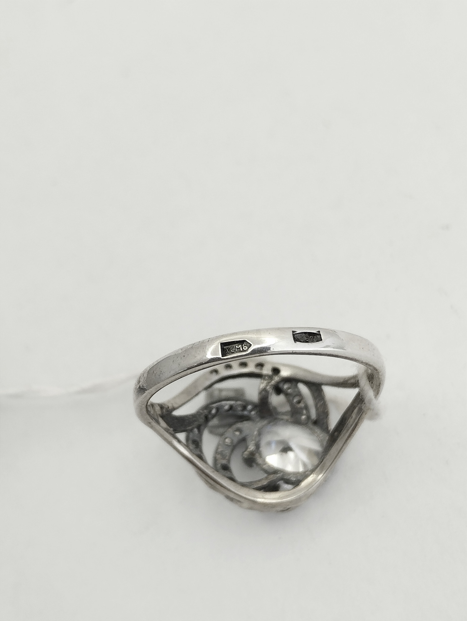 Серебряное кольцо с цирконием (33432402) 3