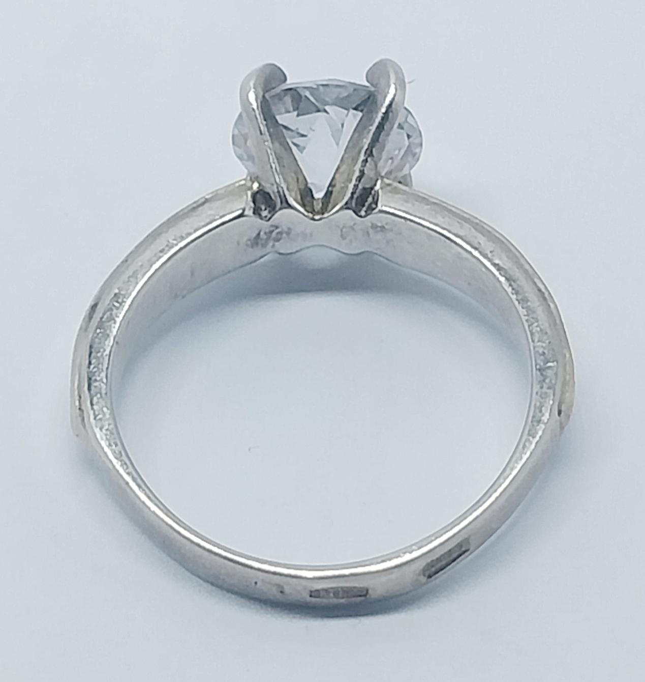 Серебряное кольцо с позолотой и цирконием (33386177) 2